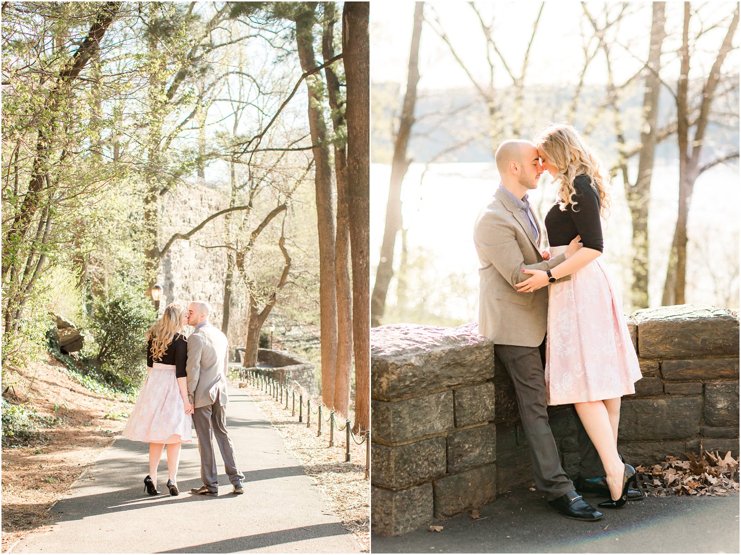 NYC Engagement Photos at Fort Tryon Park by NYC Engagement Photographers Idalia Photography