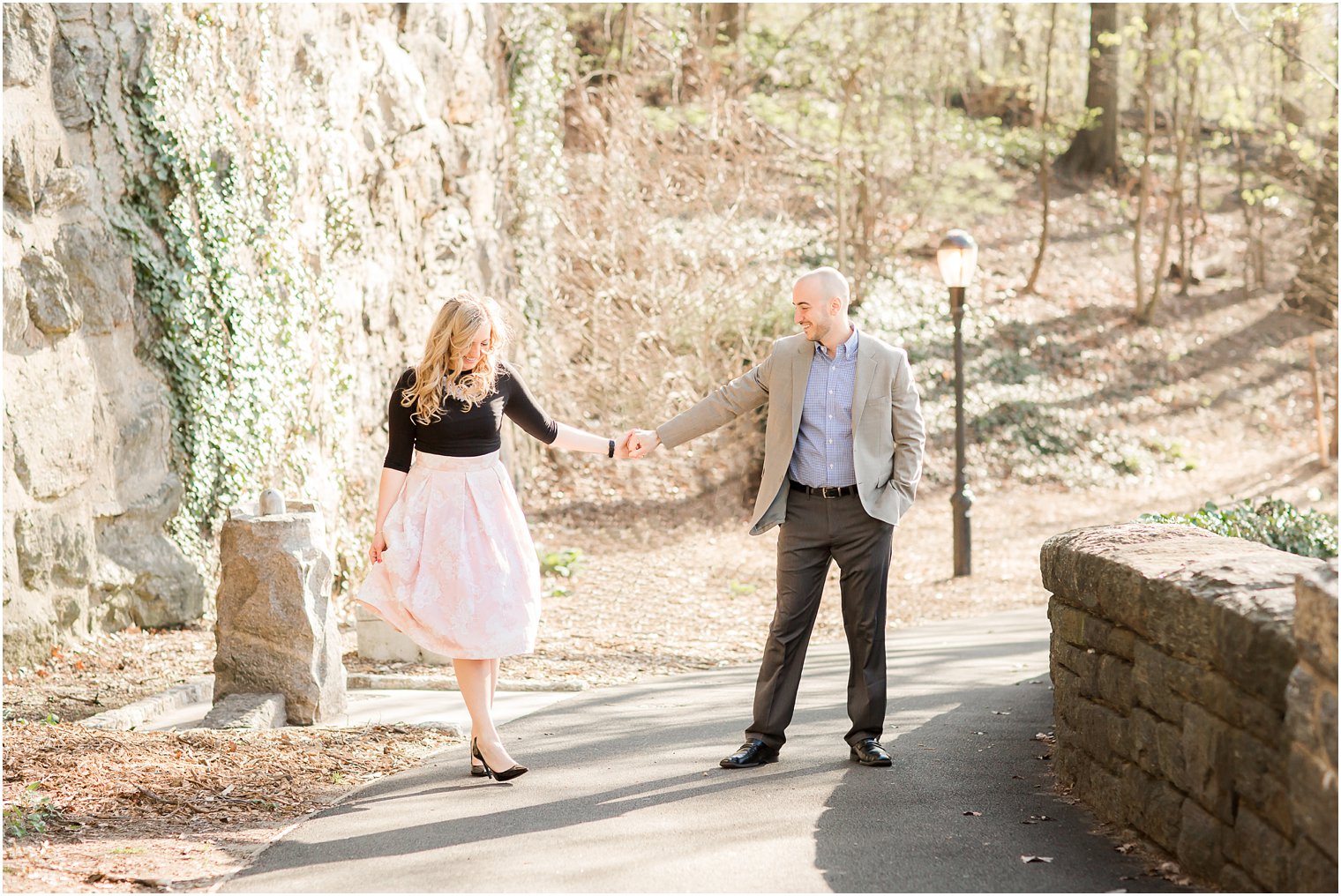 NYC engagement at Fort Tryon Park