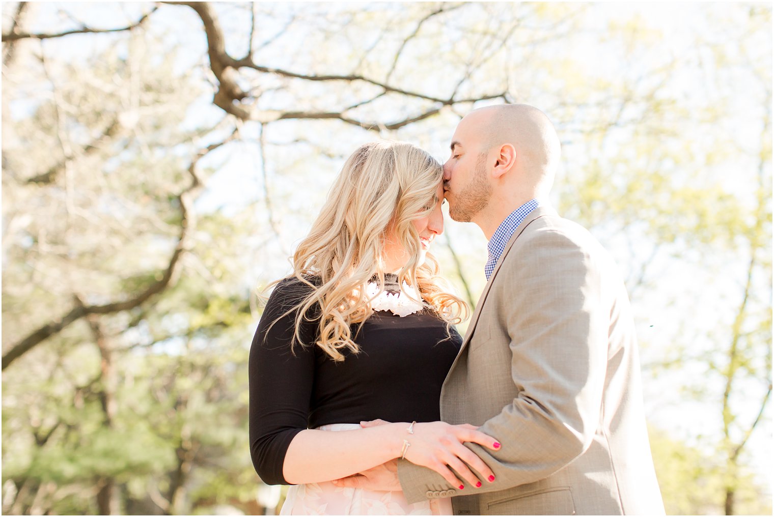 Backlit images during engagement session