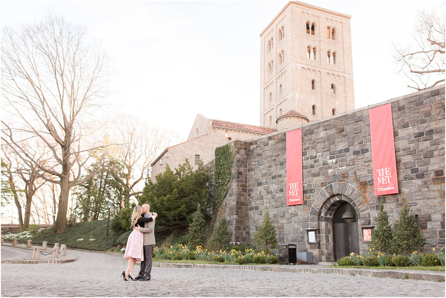 Engagement photo at the Cloisters | NYC Engagement Photos