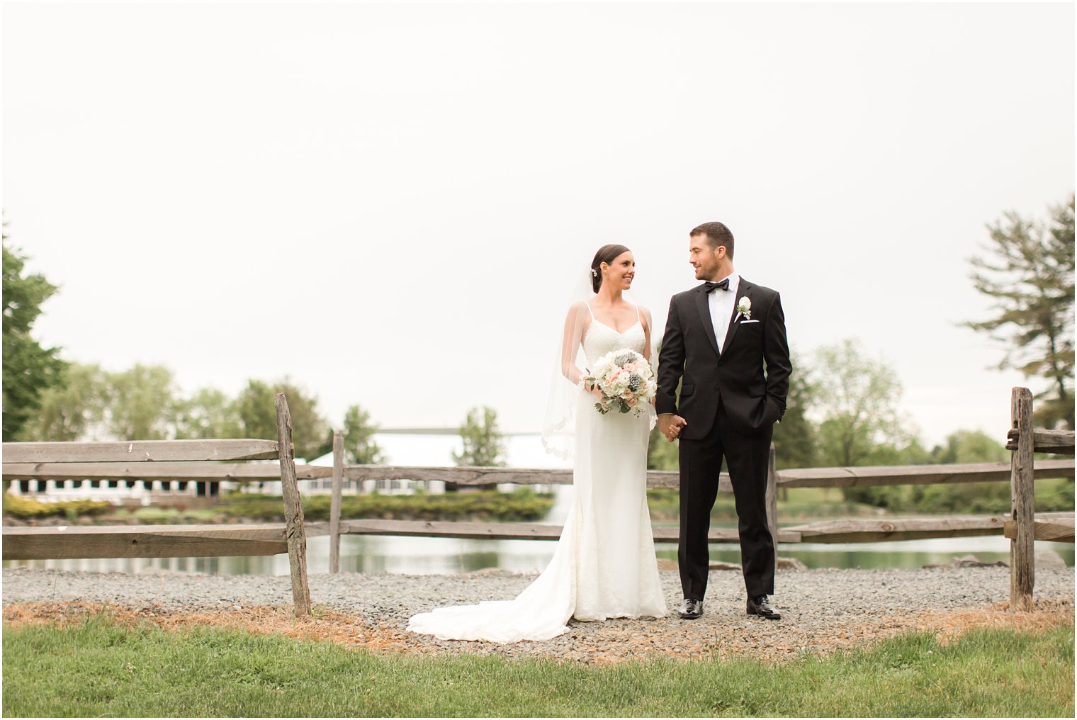 Bride and groom photo at Windows on the Water at Frogbridge | Photos by Idalia Photography