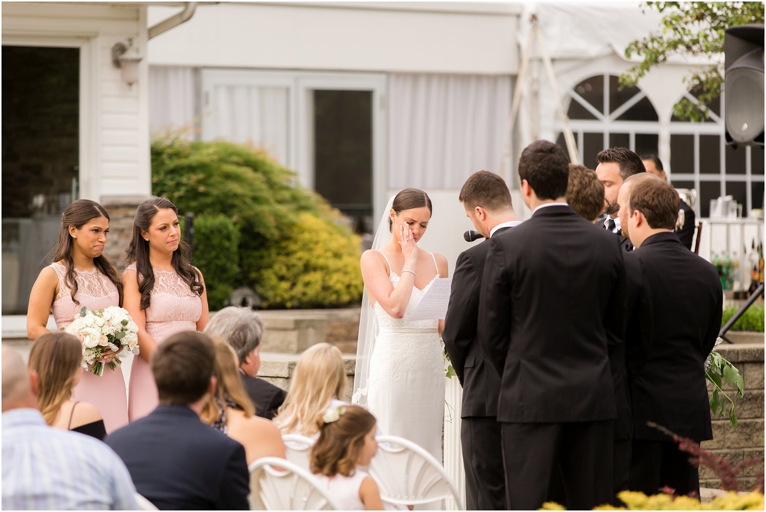 Tearful bride at Windows on the Water at Frogbridge | Photos by Idalia Photography