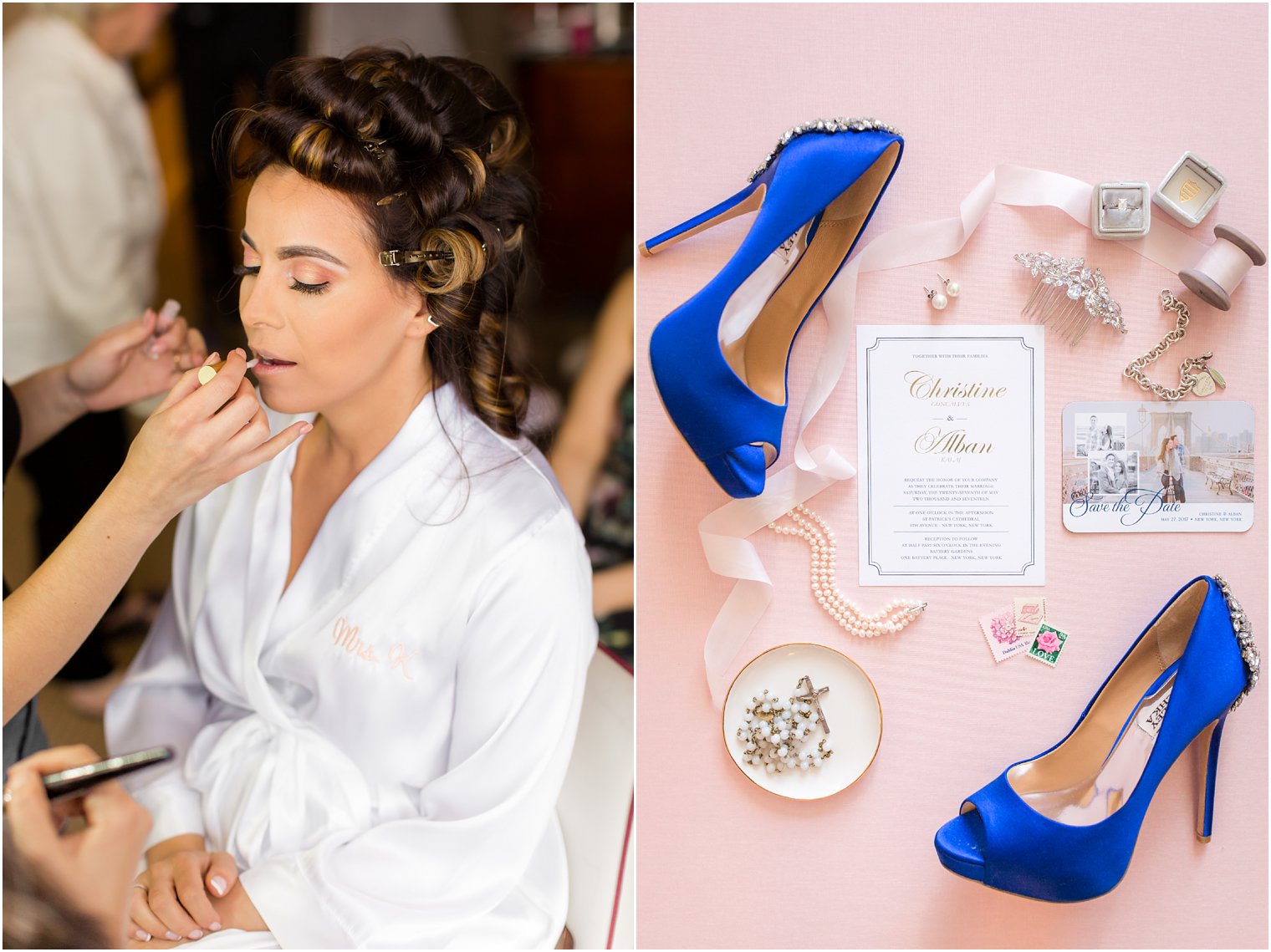 Preparing makeup at Millenium Hilton | Photo by Idalia Photography