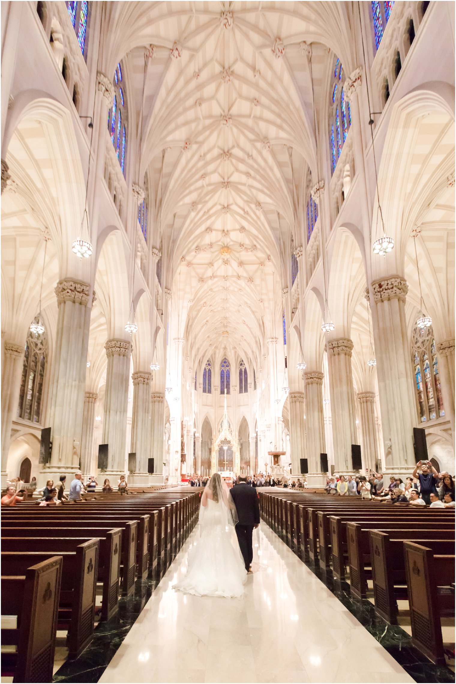 St. Patrick's Cathedral wedding photo of ceremony | Photo by Idalia Photography