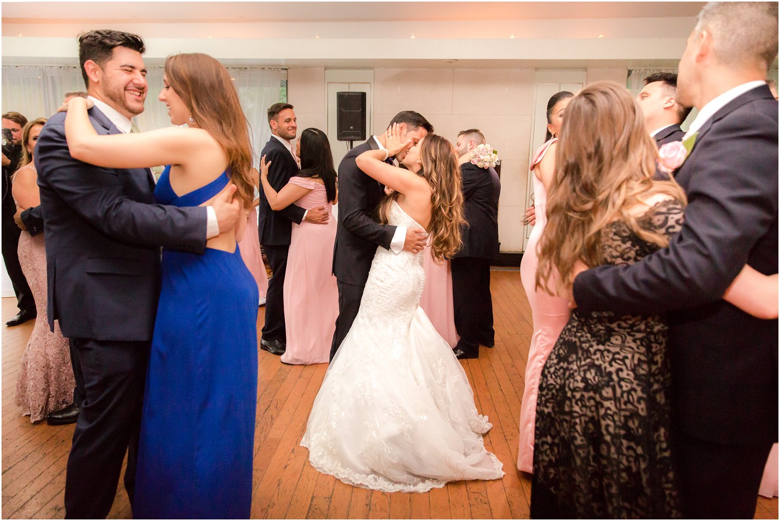 Romantic dancing photo of bride and groom at Battery Gardens | Photos by Idalia Photography
