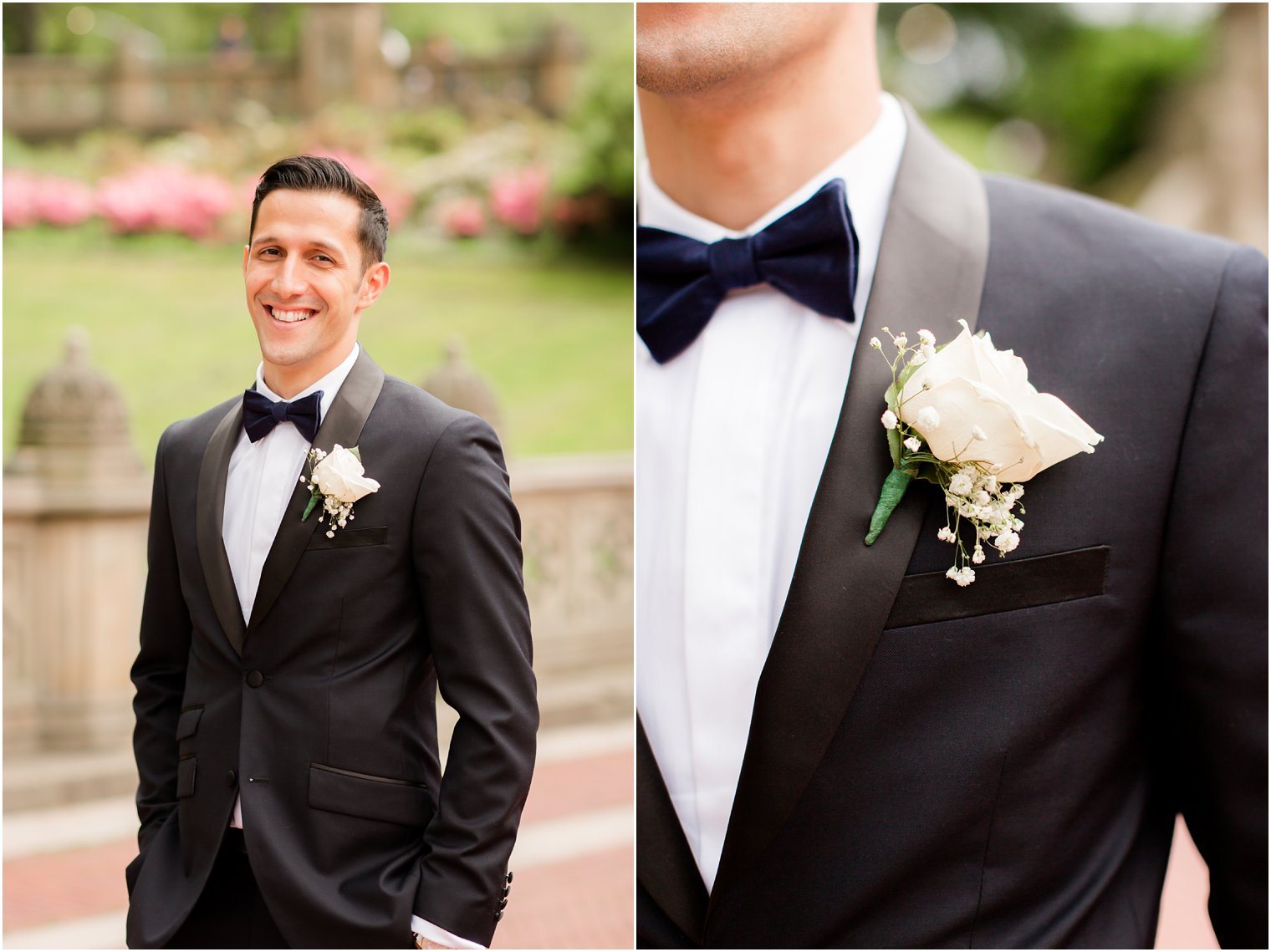 Groom in two-tone tuxedo | Photos by Idalia Photography