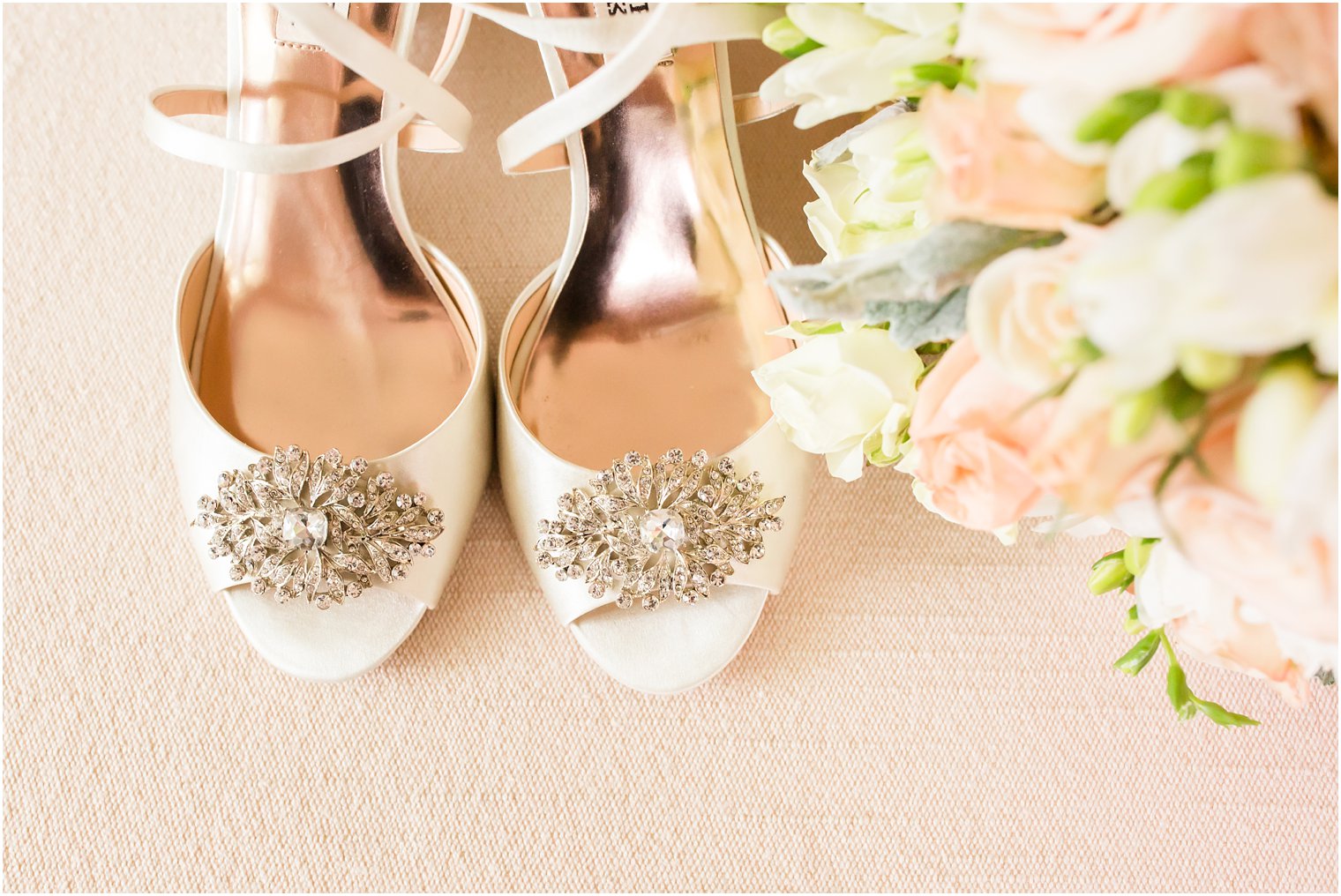 Badgley Mischka Wedding Shoes | Idalia Photography
