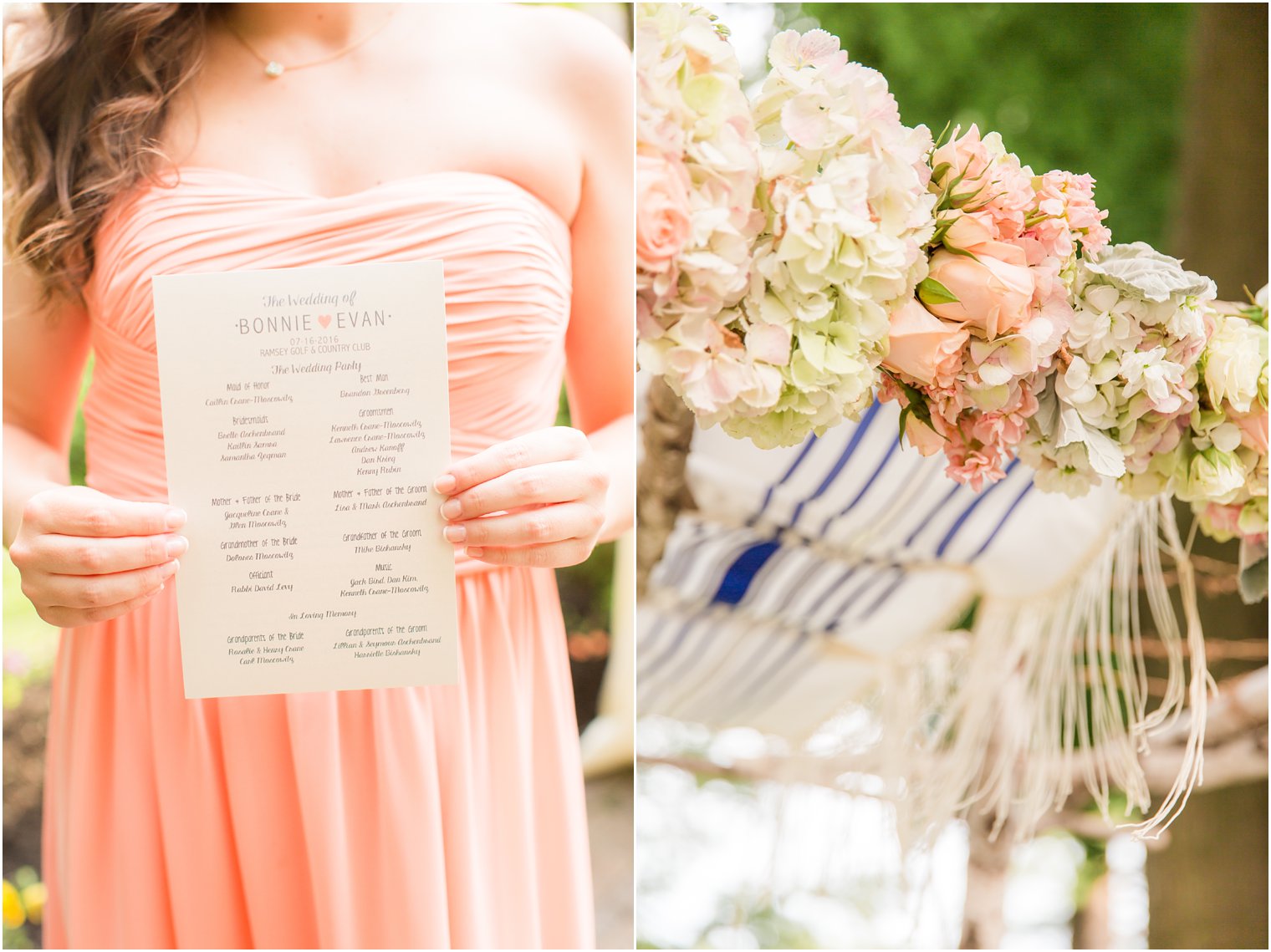 Outdoor garden ceremony at Ramsey Golf Club