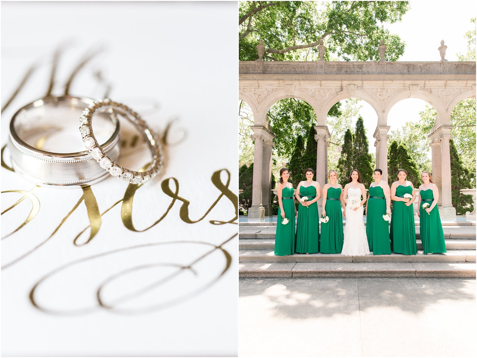 Outdoor Monmouth University wedding photos