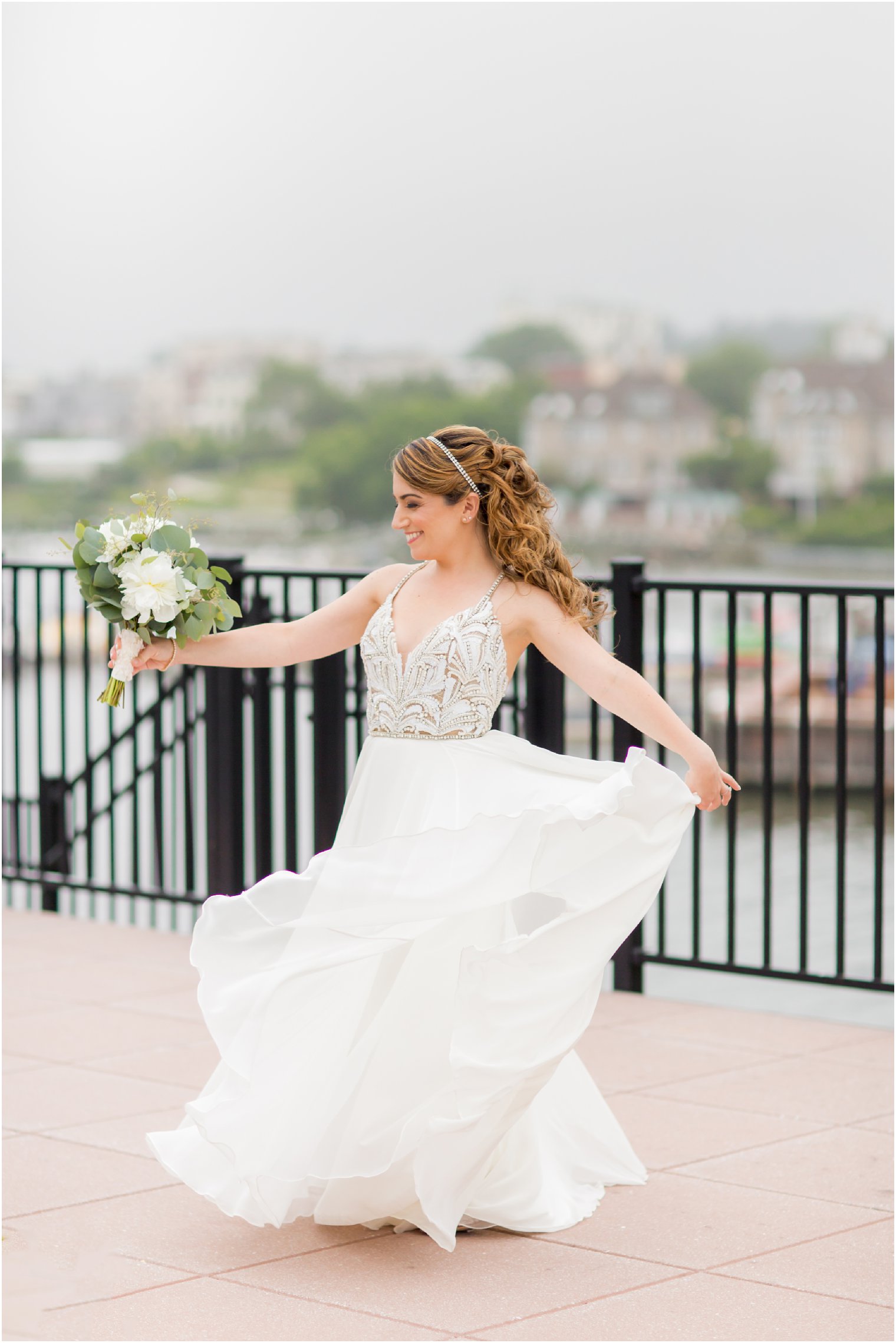 Bride twirling photo