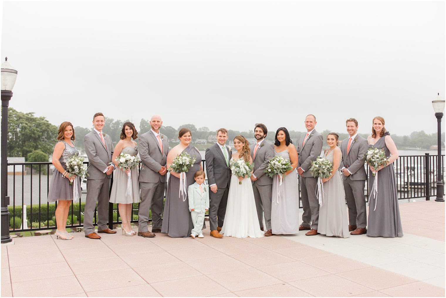 Bridal party in shades of gray