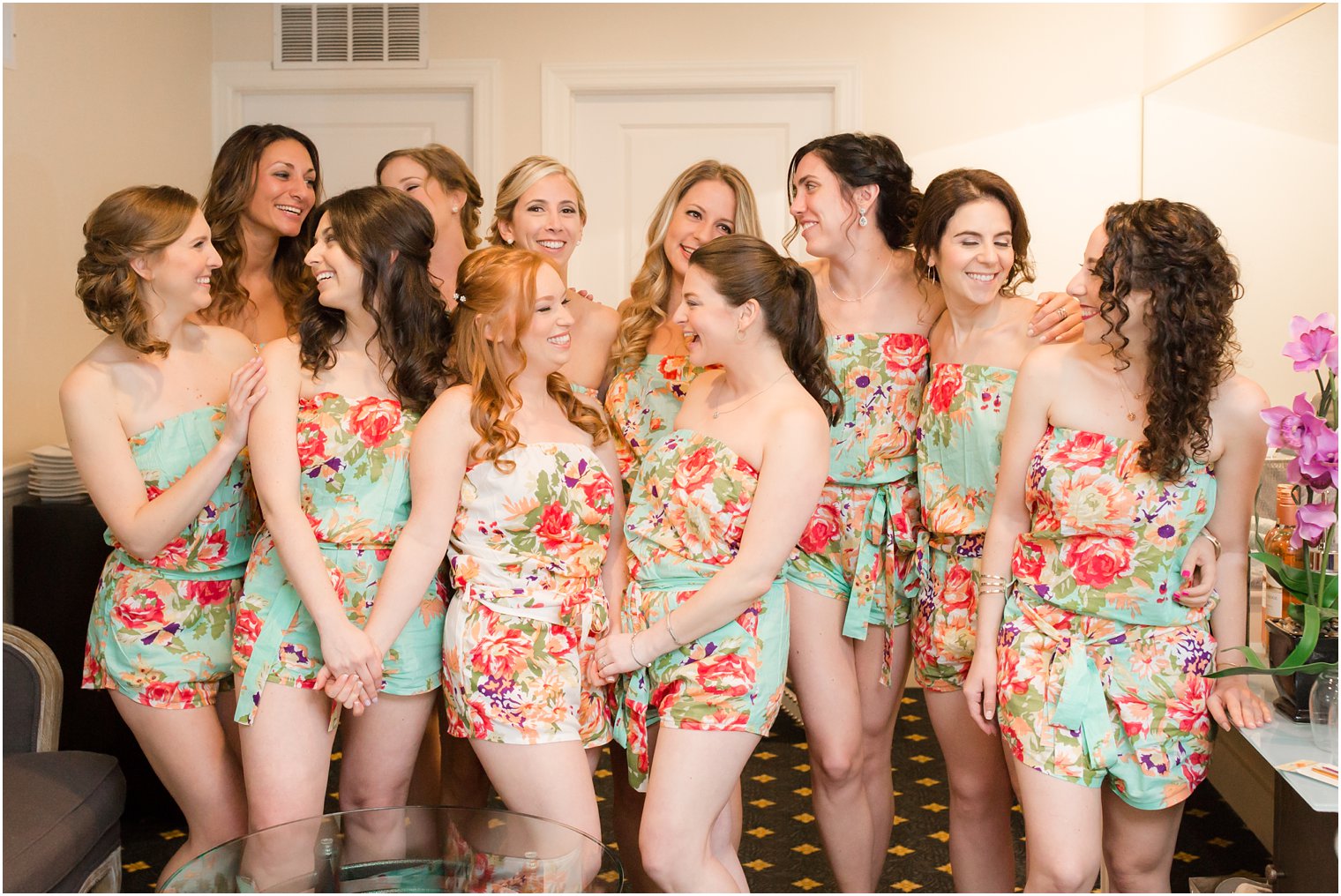 Bridesmaids in rompers | Photos by Idalia Photography