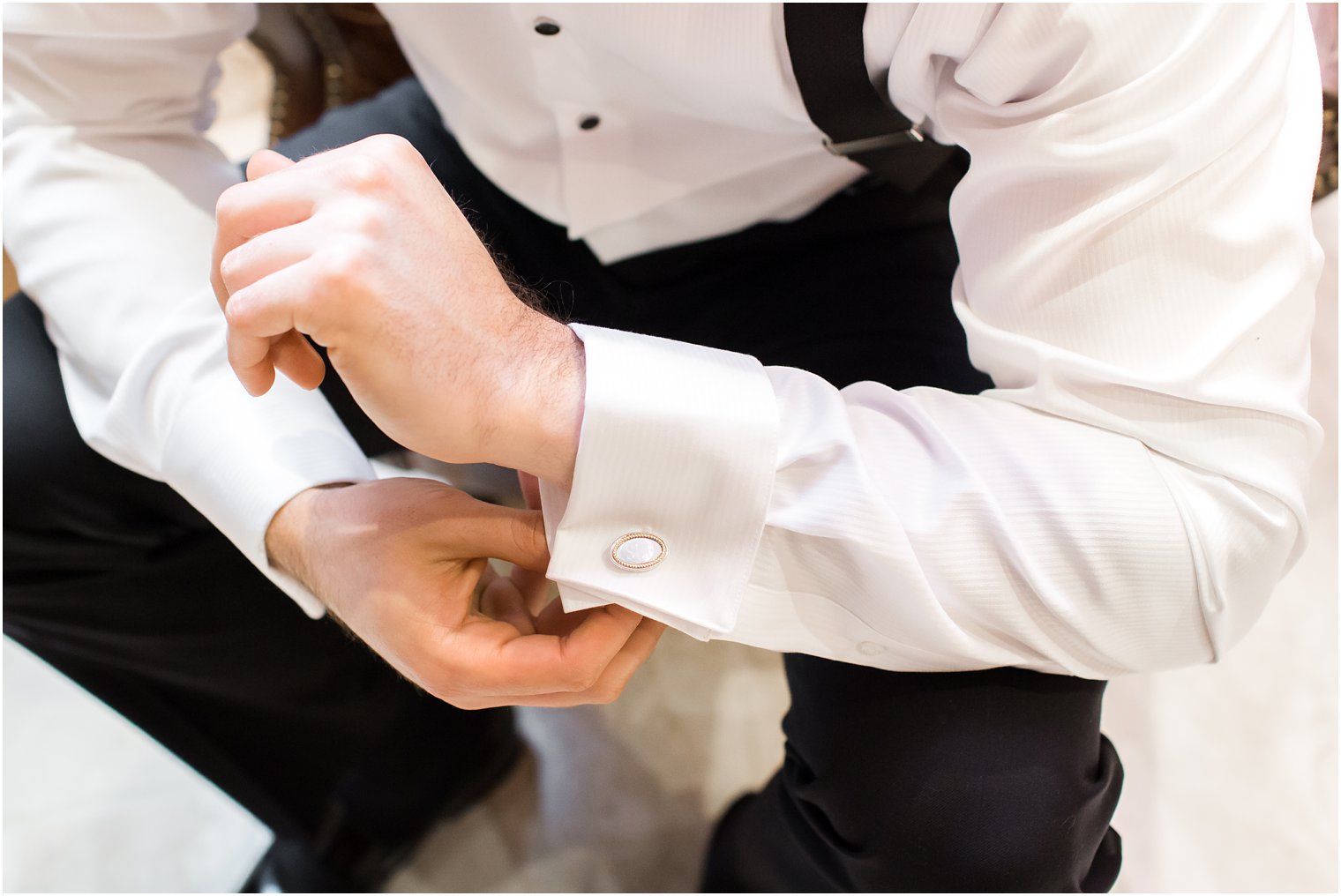 Custom cufflinks for groom | Photos by Idalia Photography