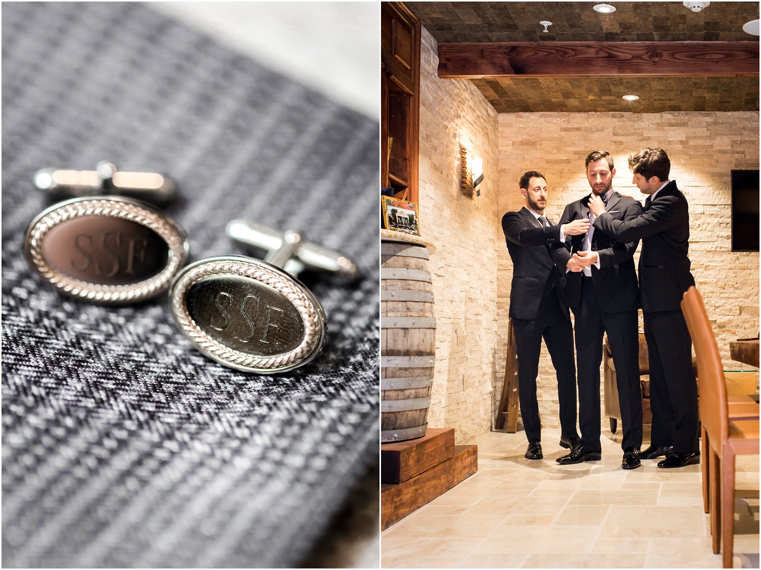 Custom cufflinks for groom | Photos by Idalia Photography