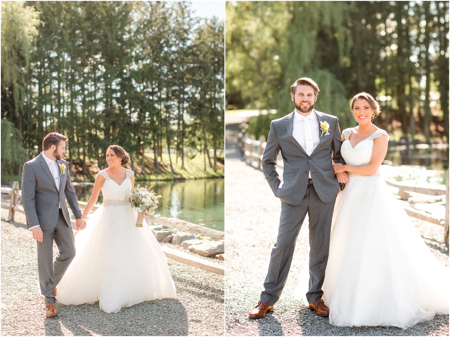Bride and groom photos at Windows on the Water at Frogbridge Wedding
