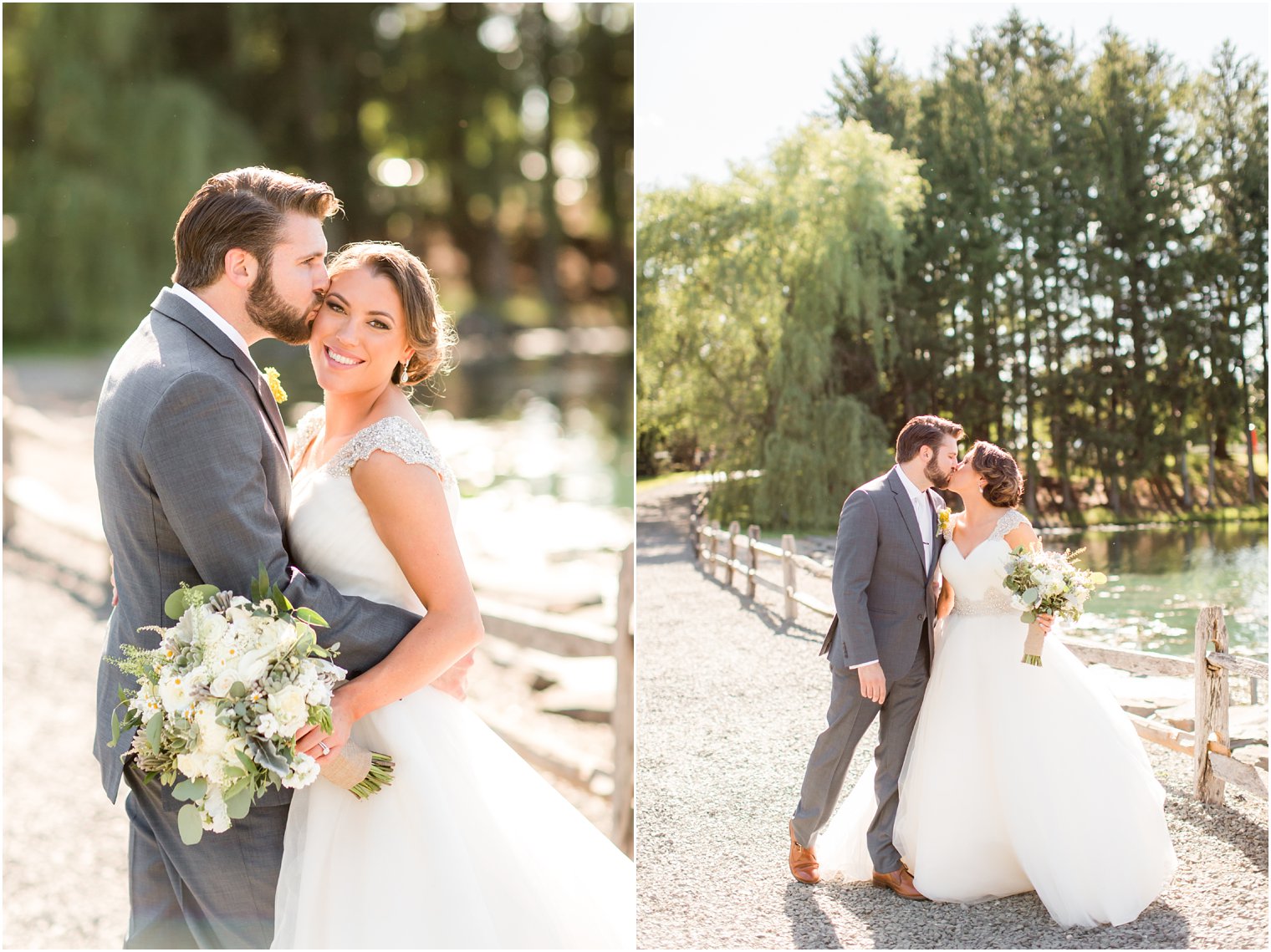 Bride and groom photos at Windows on the Water at Frogbridge Wedding