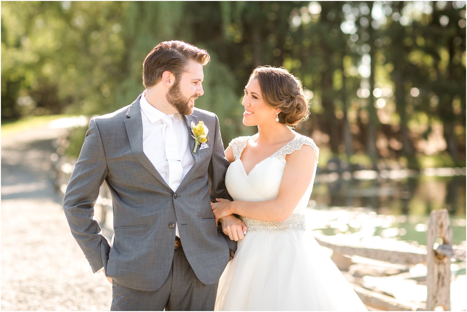 Bride and groom photo at Windows on the Water at Frogbridge Wedding