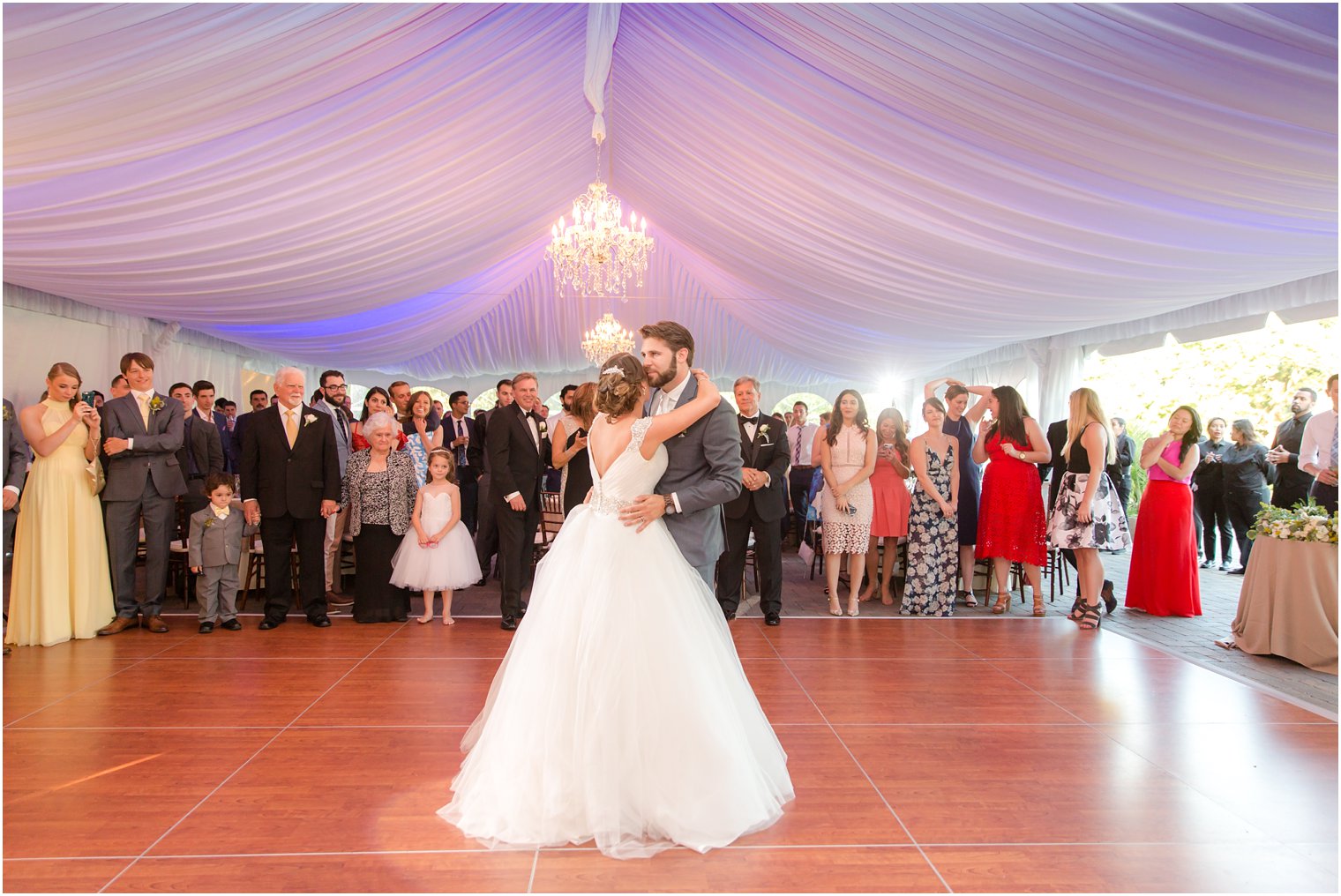 Outdoor tent at Windows on the Water at Frogbridge Wedding Reception