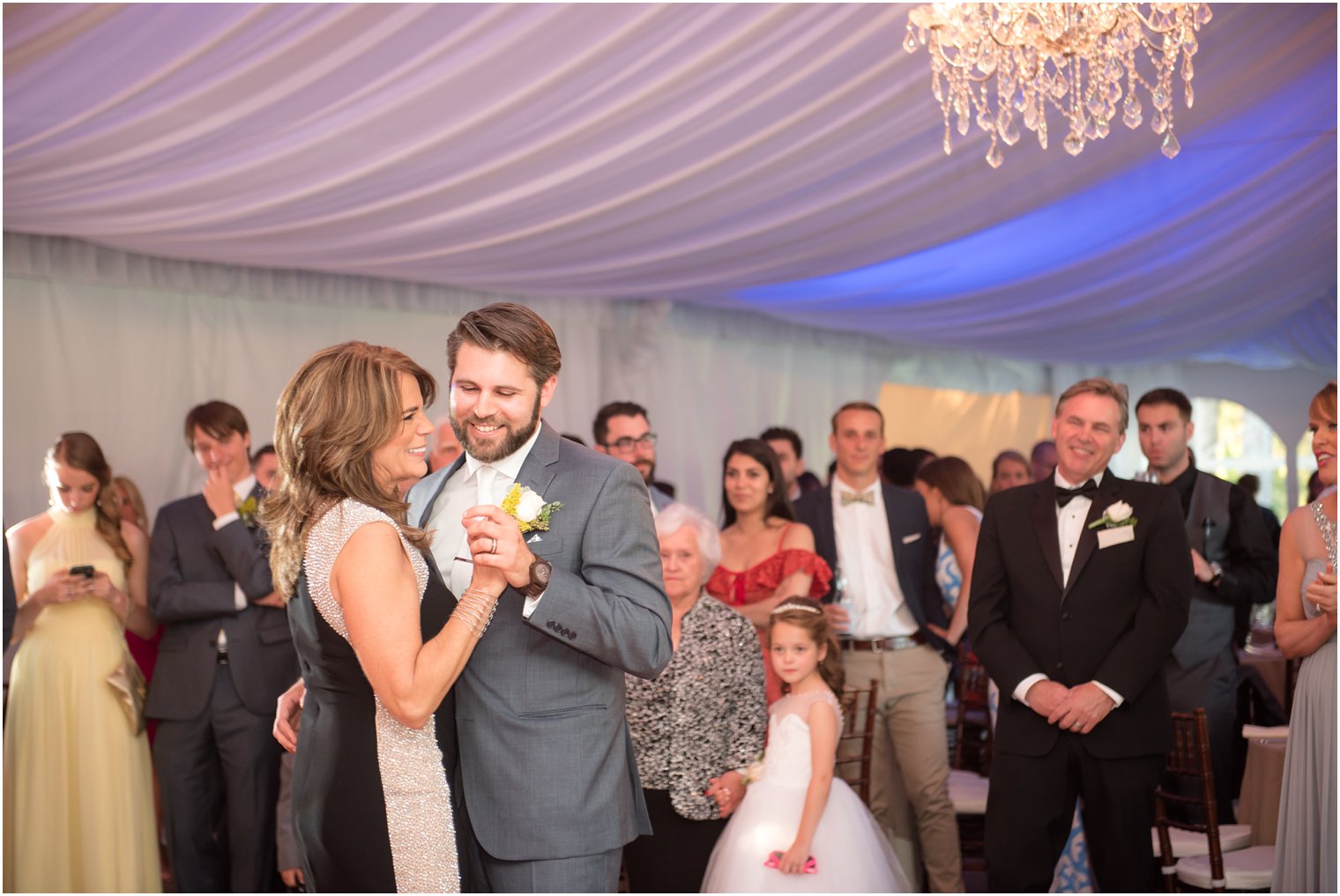 Groom dancing with his mother at Windows on the Water at Frogbridge Wedding Reception