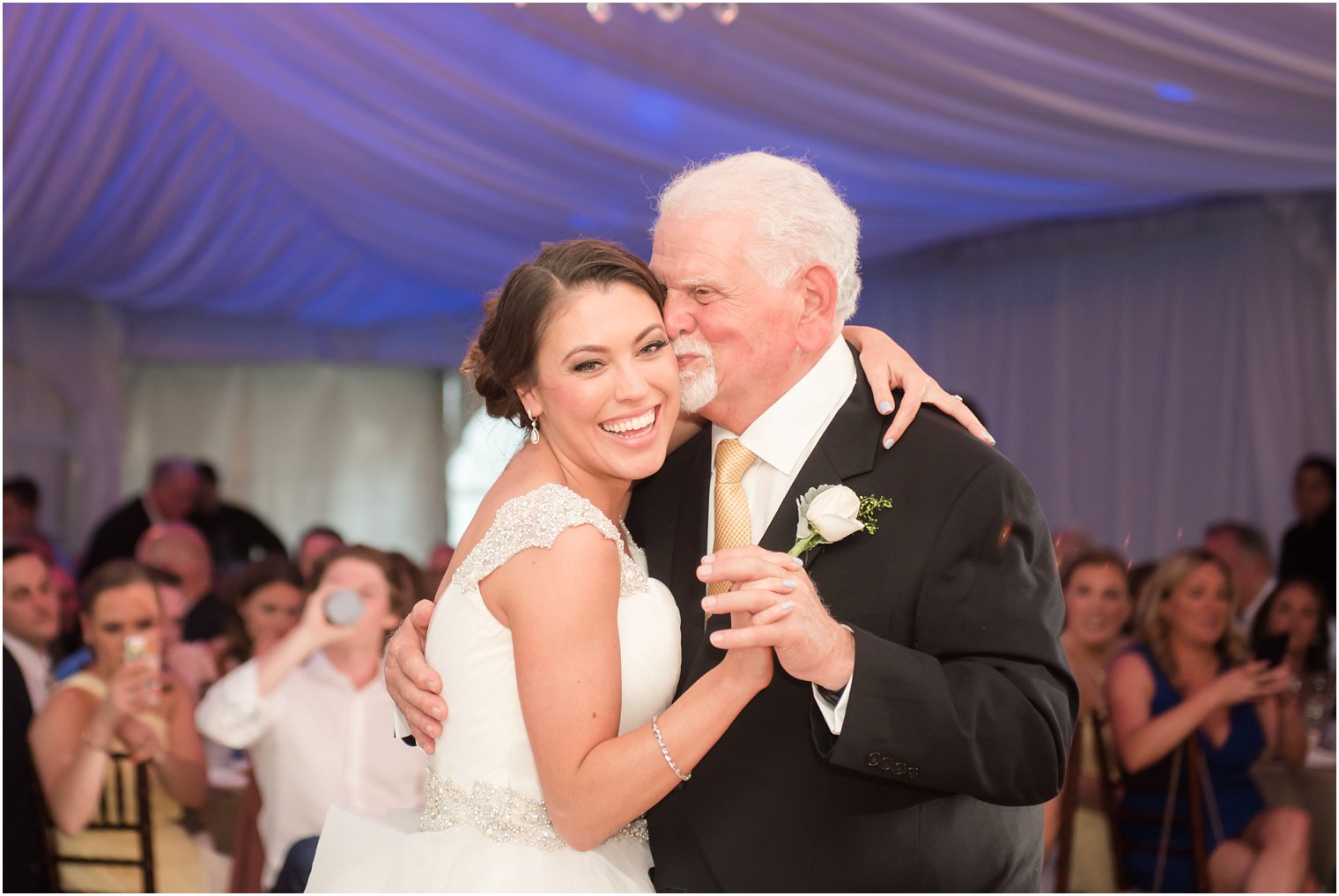 Bride and grandfather at Windows on the Water at Frogbridge Wedding Reception