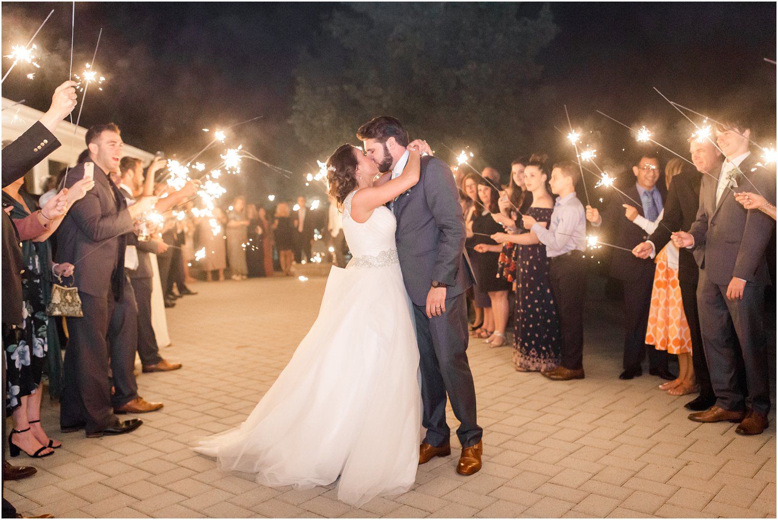 Sparkler Exit at Windows on the Water at Frogbridge Wedding Reception