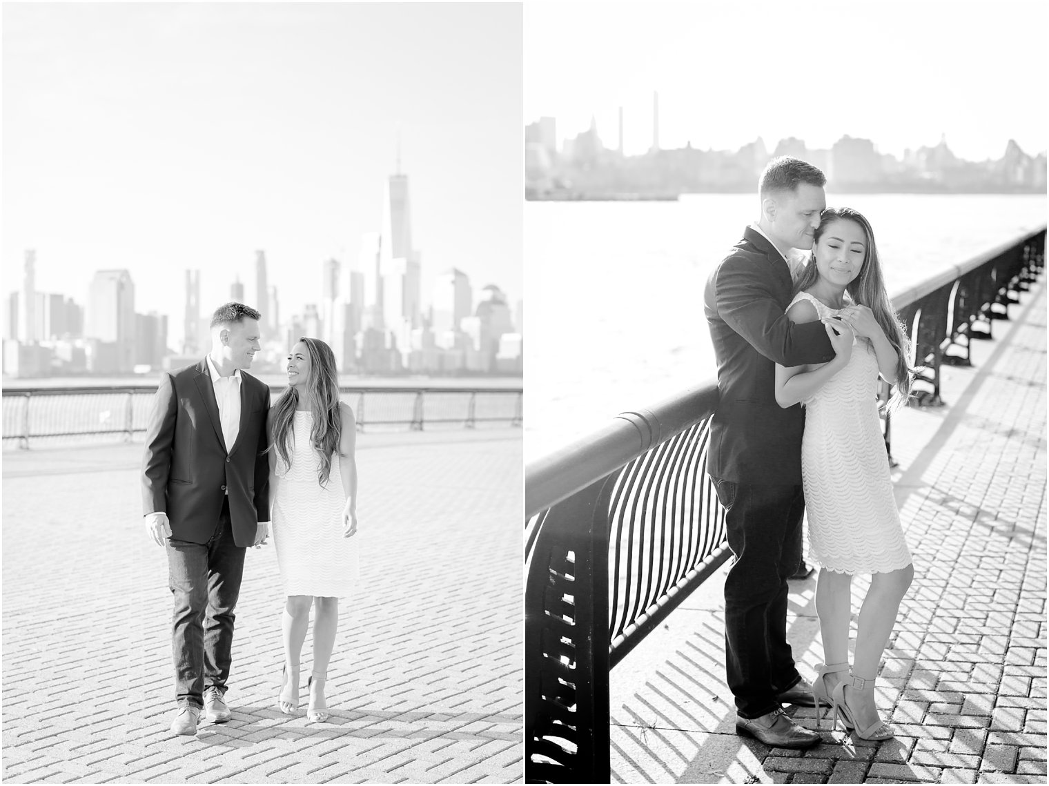 Waterfront engagement session in Hoboken