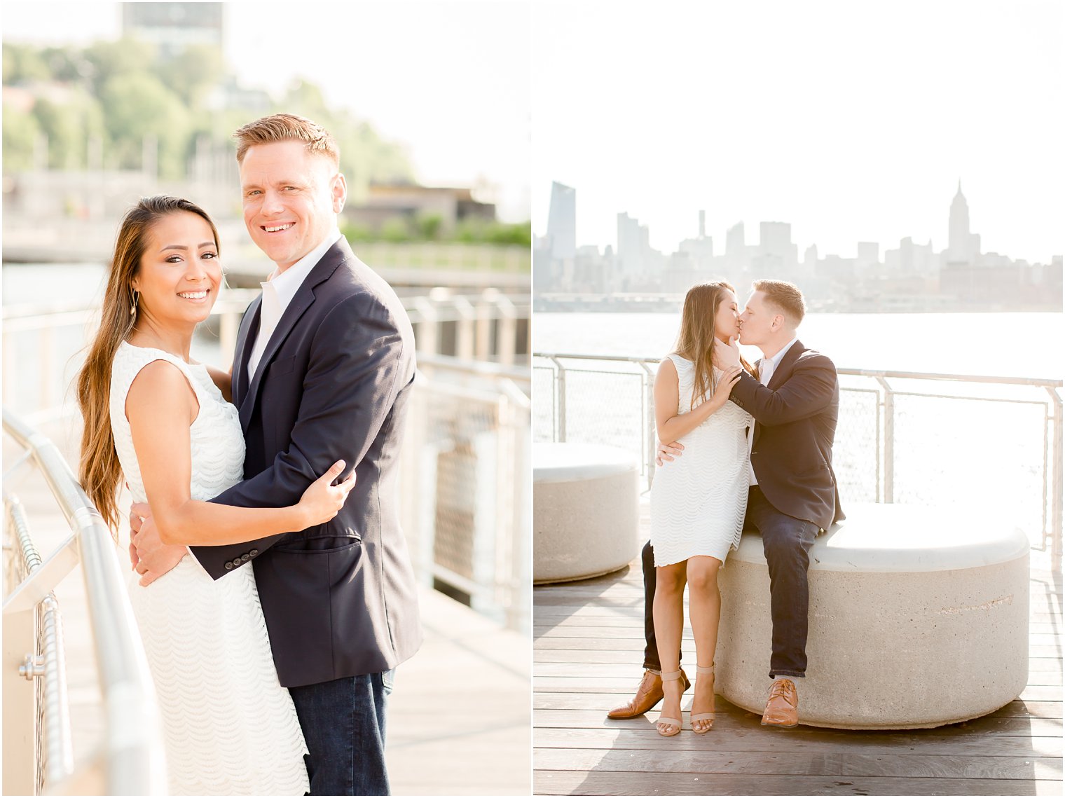 Engagement photo at Pier C Park