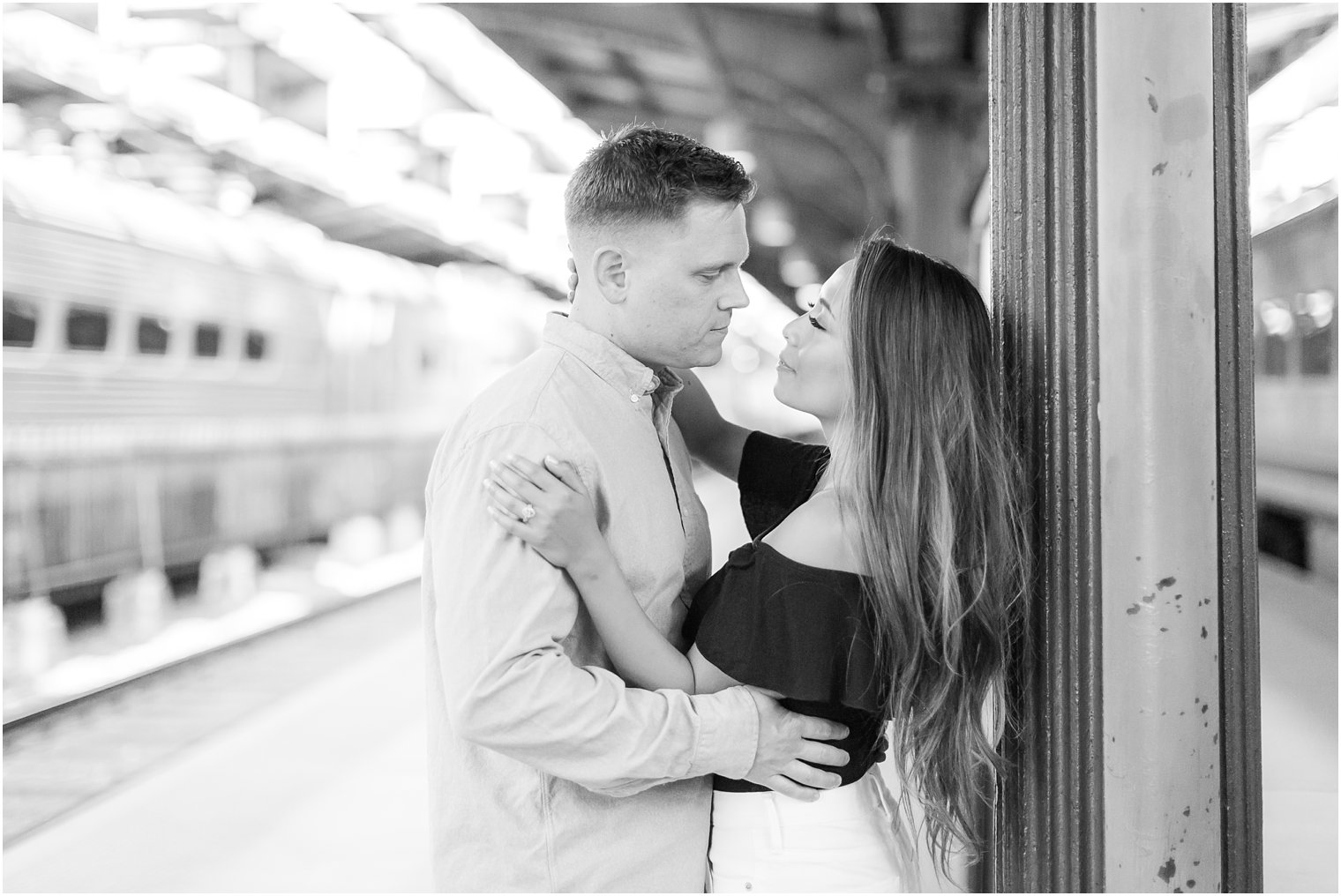 Train station engagement photo ideas