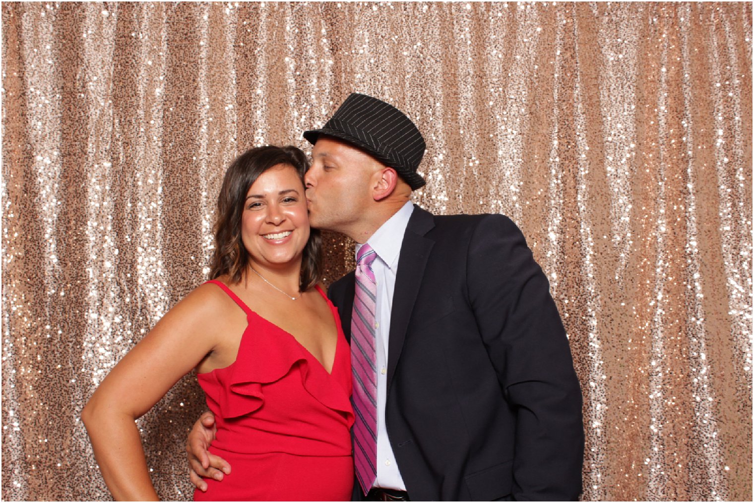 Fun couple in photo booth