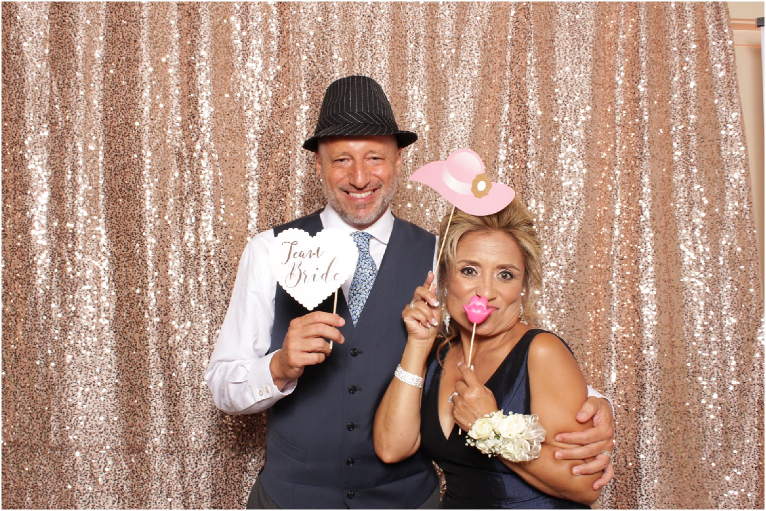 Parents of the bride in the photo booth