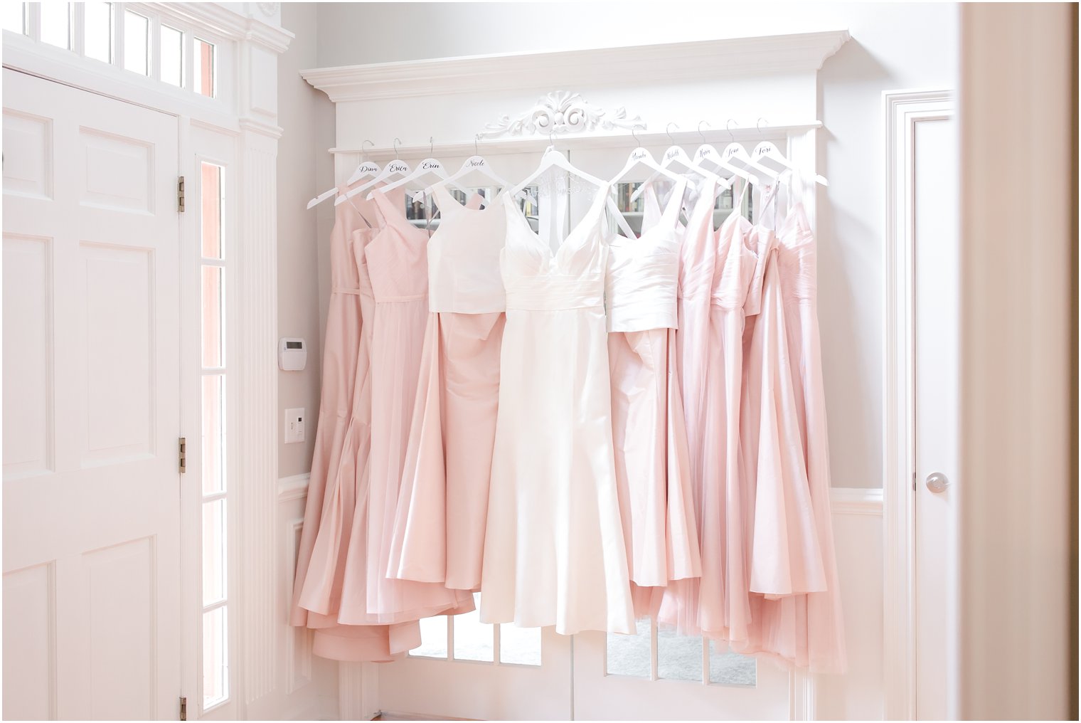 Pink bridesmaid dresses from Bella Bridesmaids | Indian Trail Club Wedding