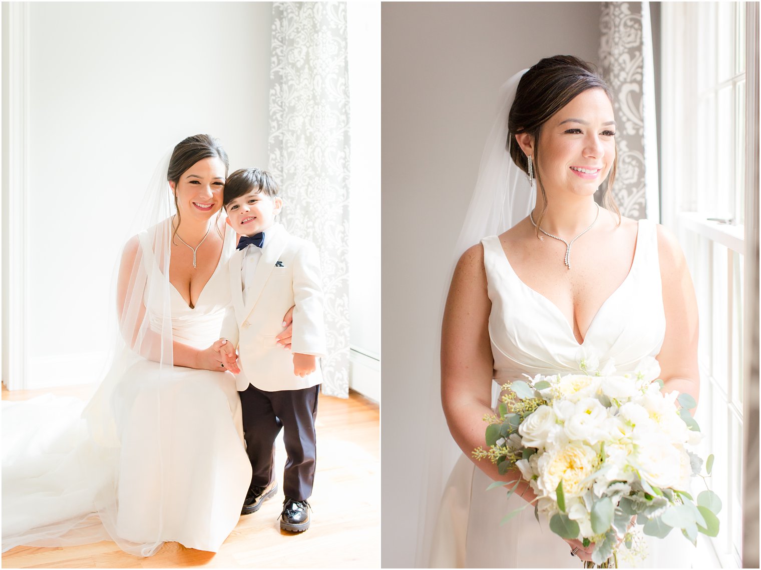 Bride and ring bearer