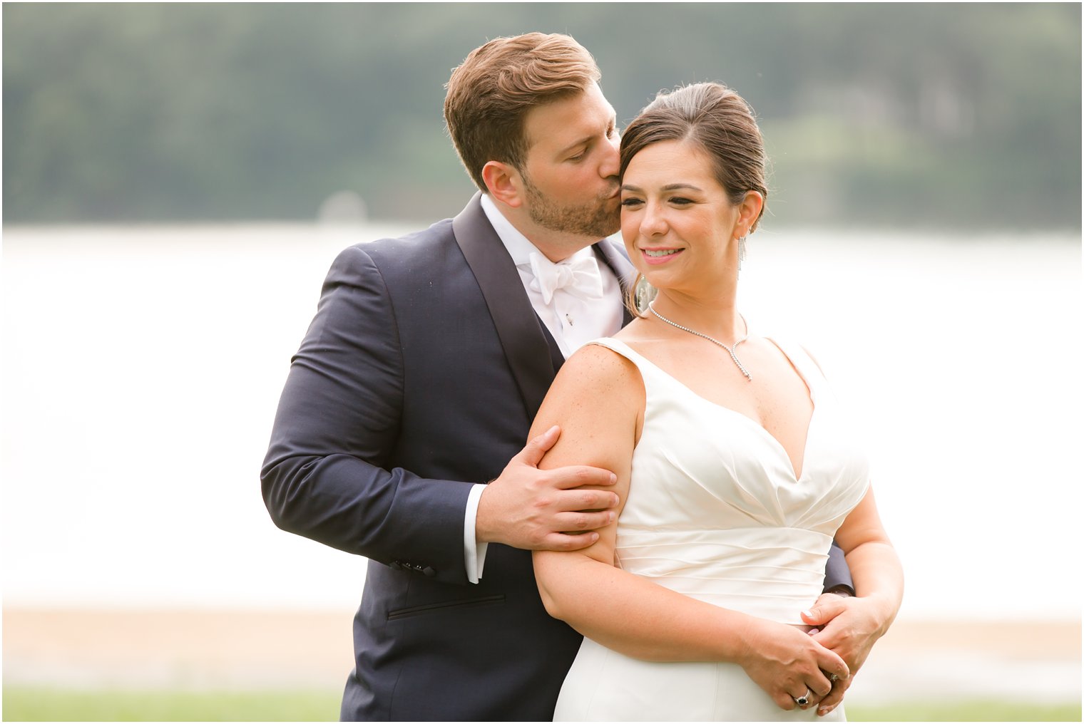 Romantic photo if bride and groom