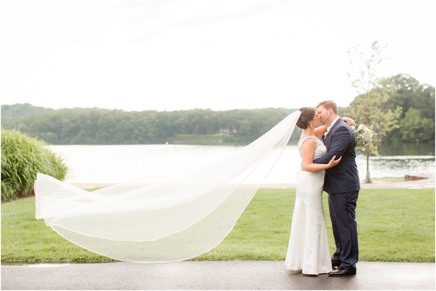 Romantic veil photo at Indian Trail Club