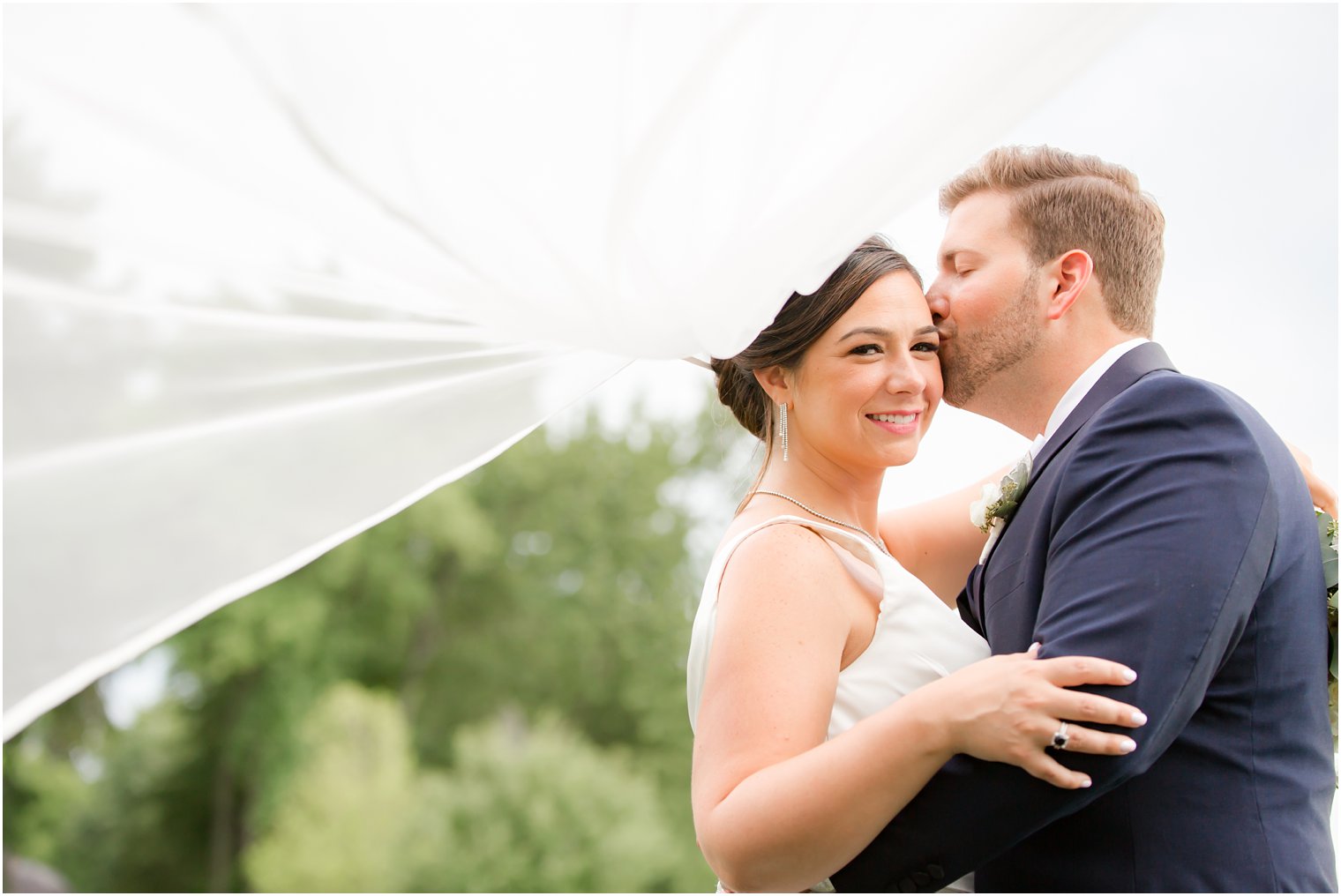 Under the veil photo at Indian Trail Club Wedding