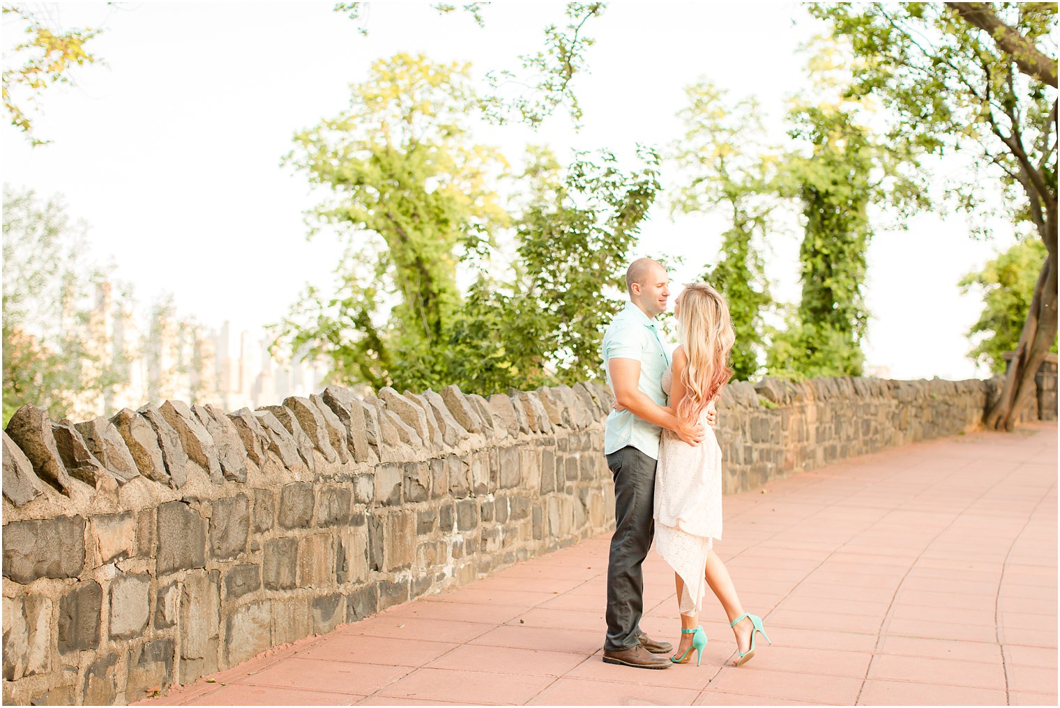 Romantic summer engagement session in North Bergen