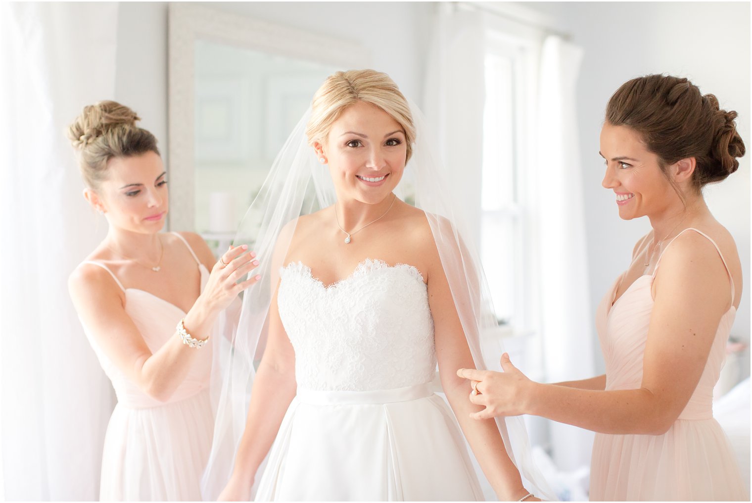 Bride and bridesmaids