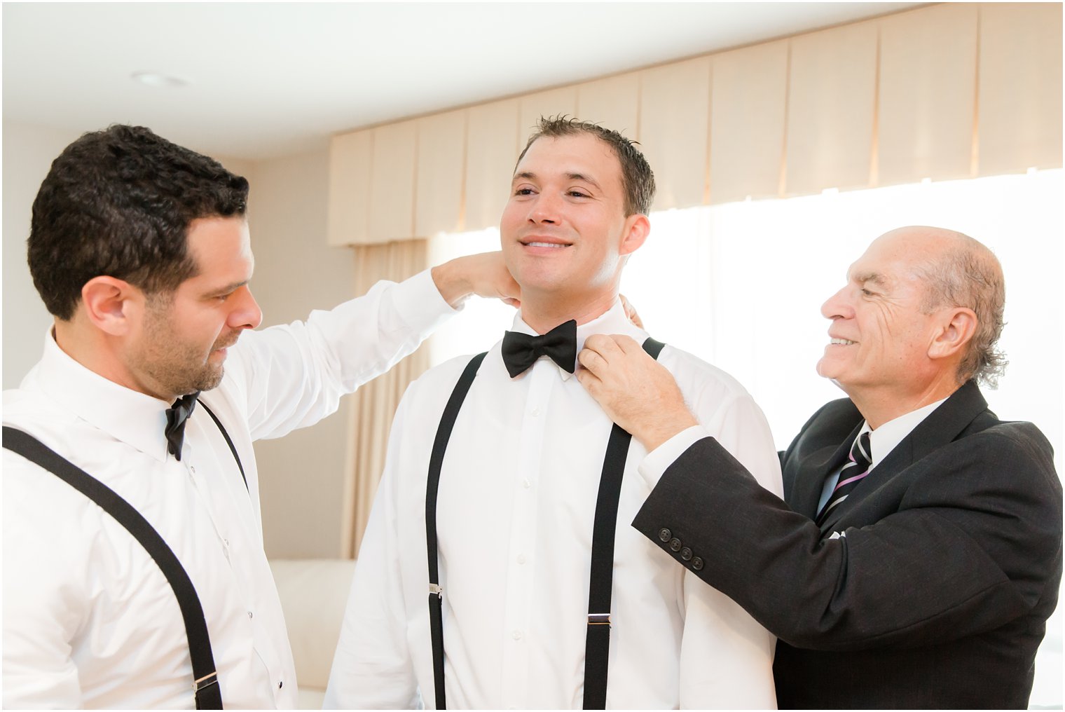 Groom getting ready