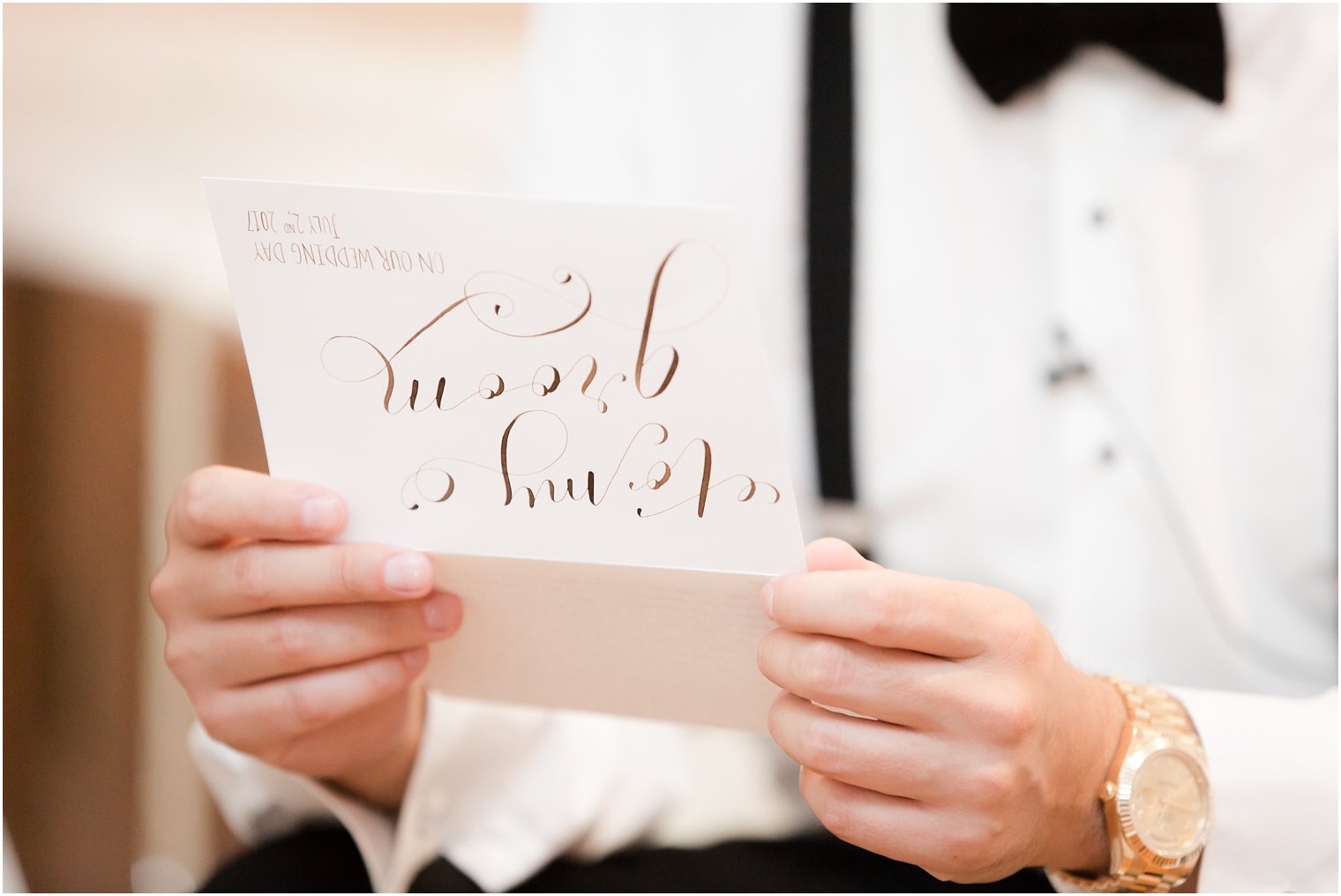 Custom groom's card