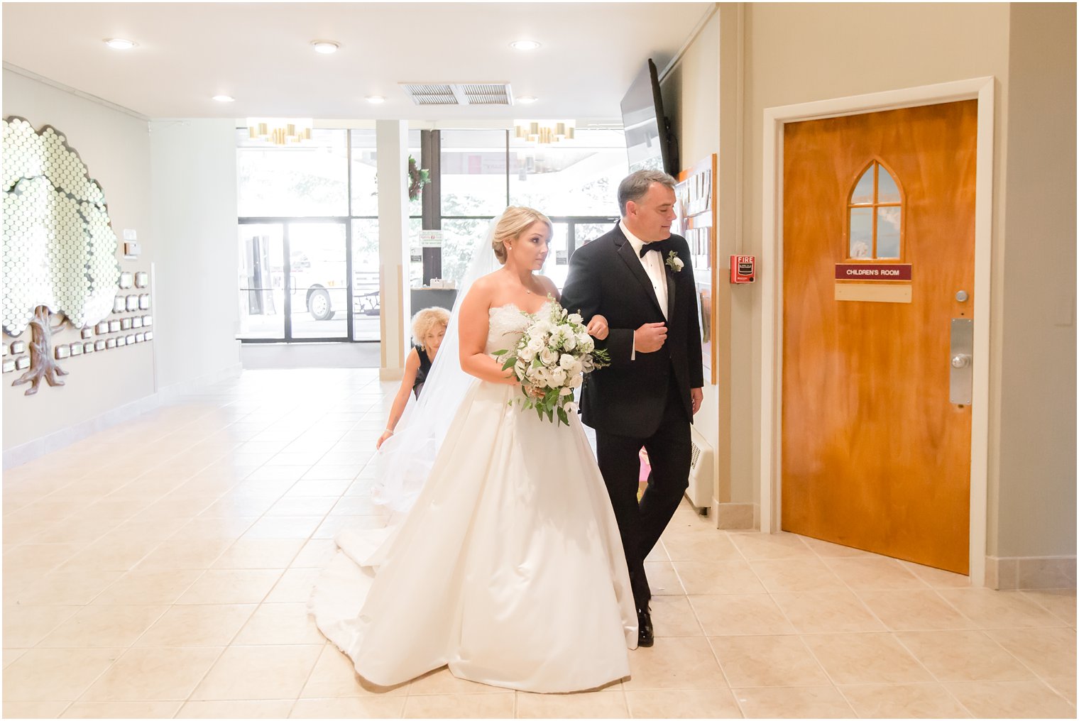 Wedding ceremony at Church of the Nativity in Midland Park, NJ