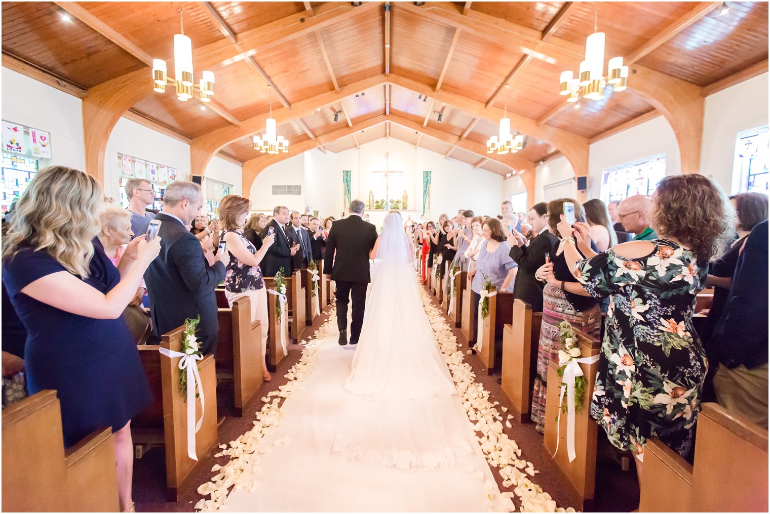 Wedding ceremony at Church of the Nativity in Midland Park, NJ