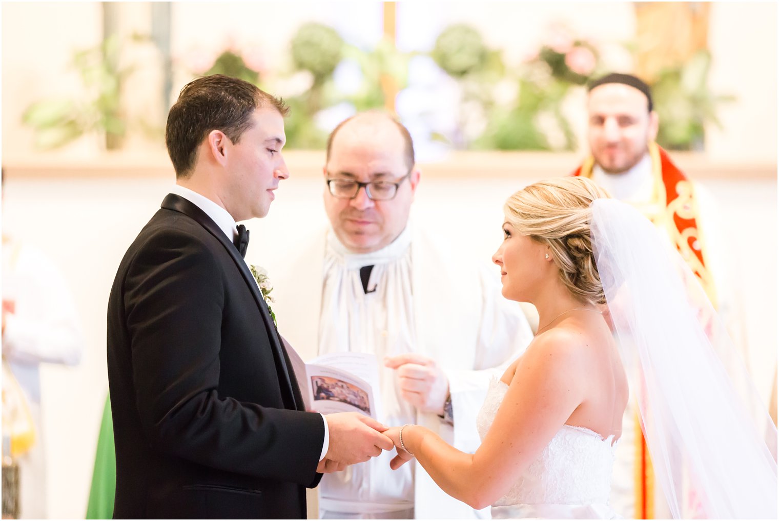 Wedding ceremony at Church of the Nativity in Midland Park, NJ