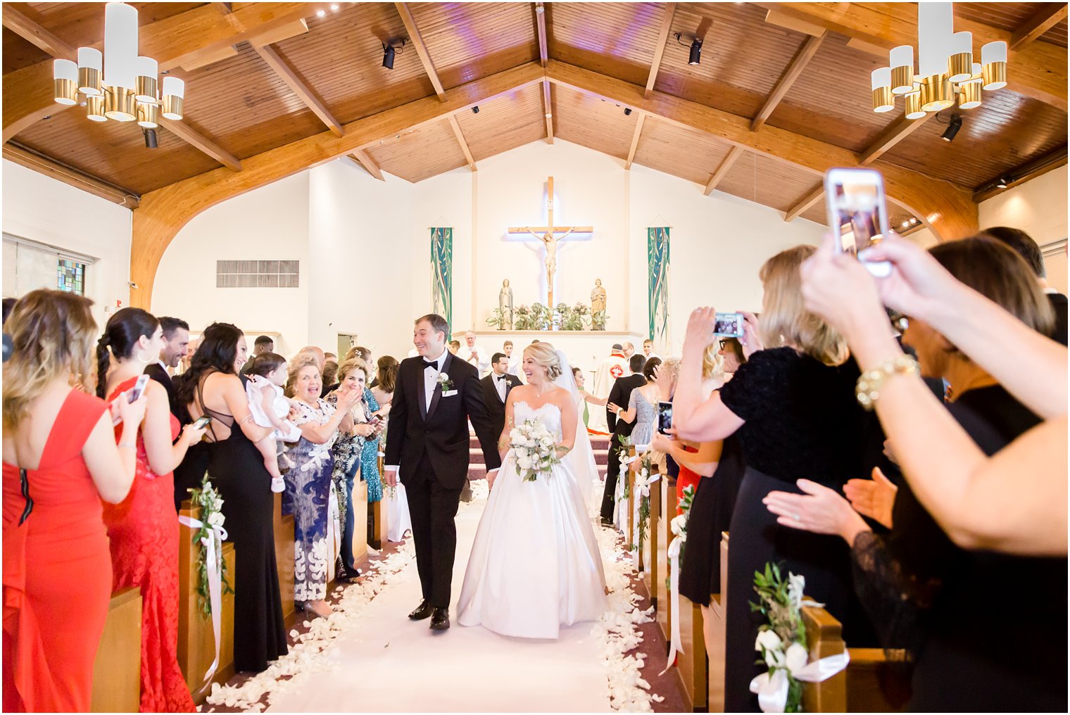 Wedding ceremony at Church of the Nativity in Midland Park, NJ