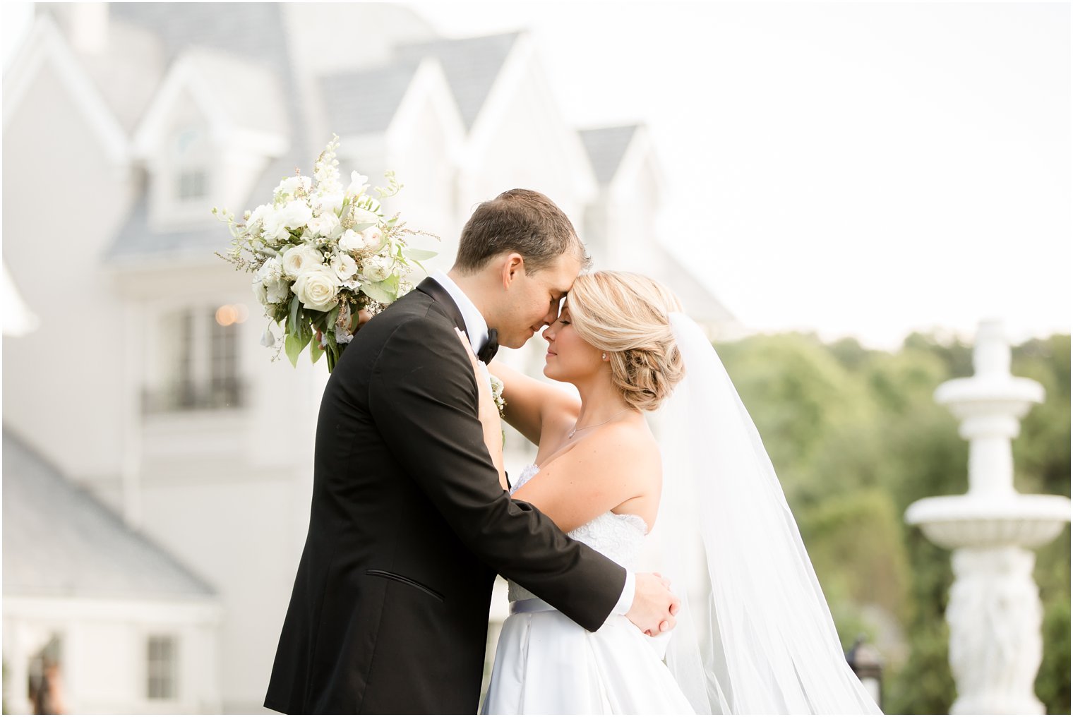 Romantic photo of bride and groom at Park Chateau Estate 