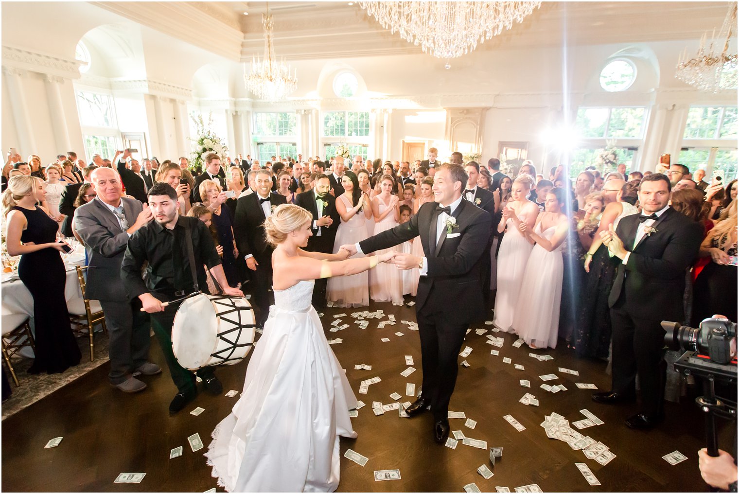 Bride and groom candid photo