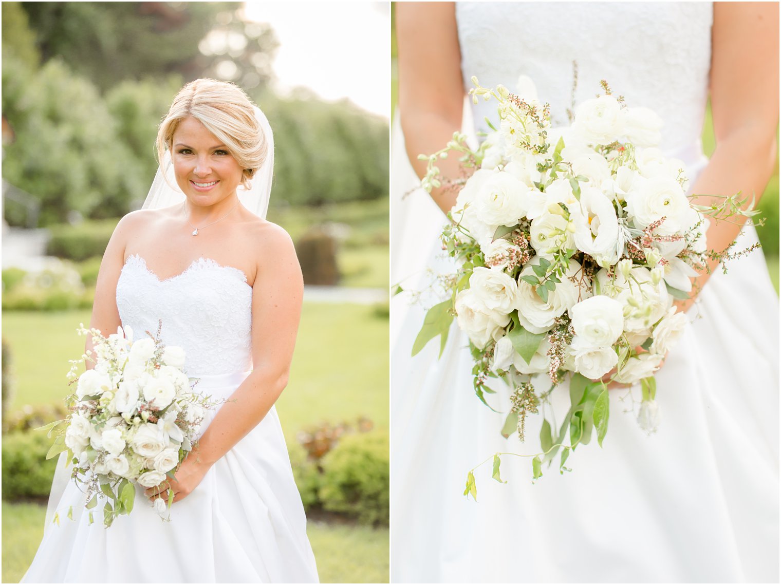 Bridal portraits with florals by Pink Dahlia Vintage