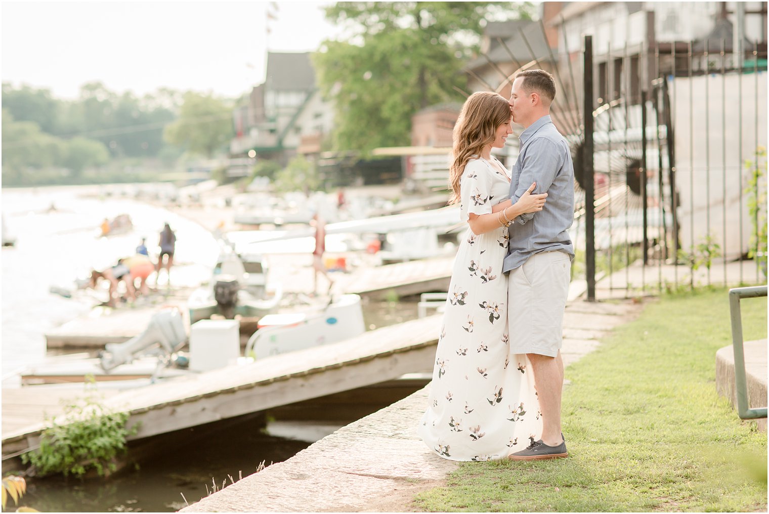 Boathouse engagement photos in Philadelphia