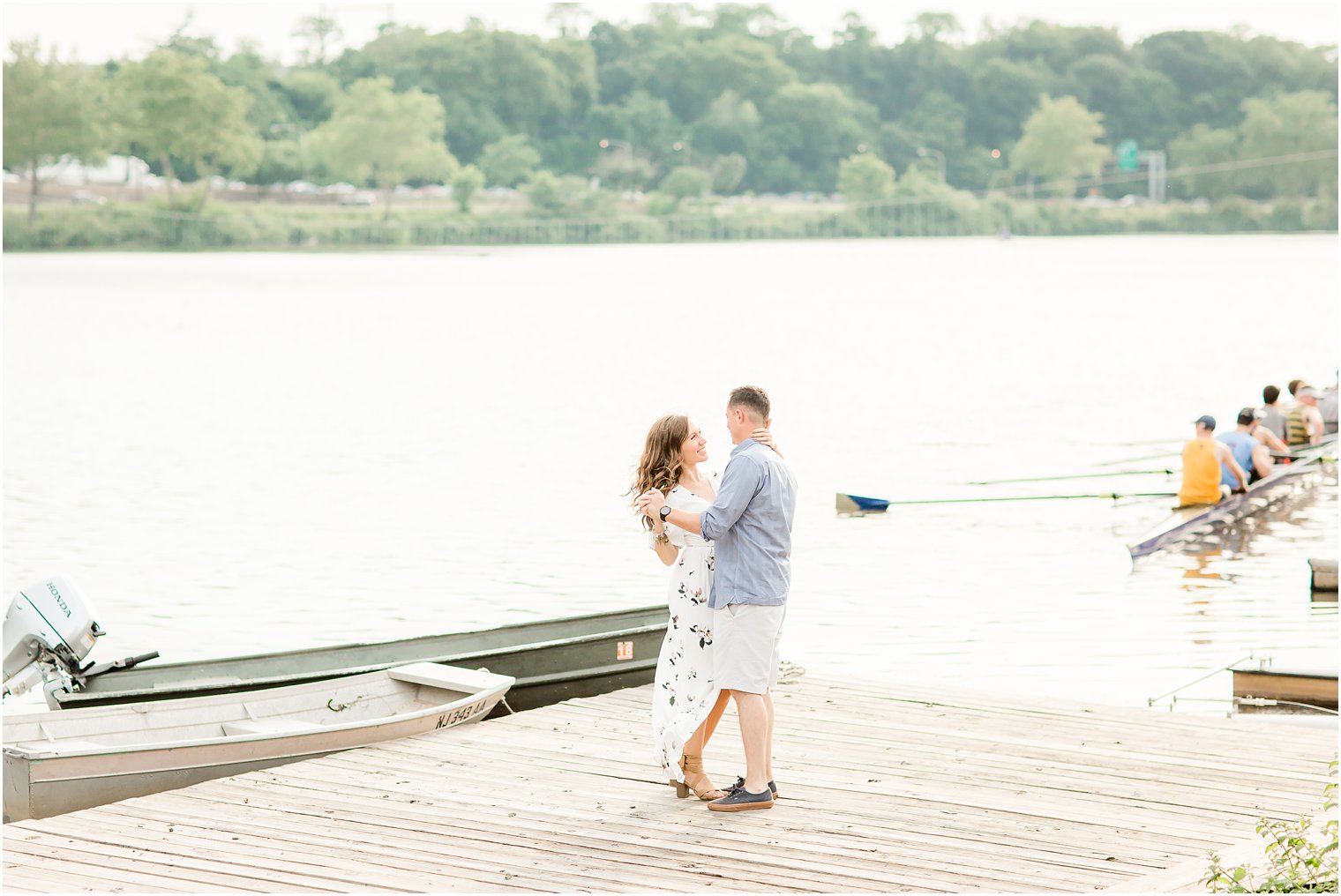 Riverfront engagement session in Philadelphia