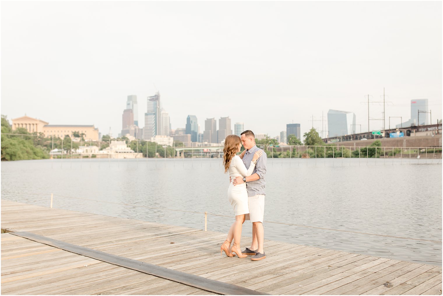 Philadelphia Skyline Engagement Photos