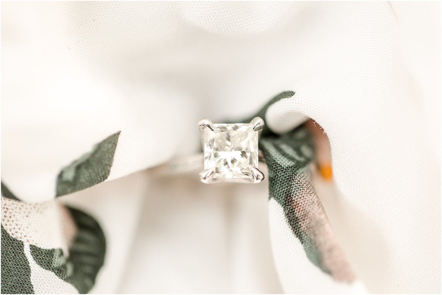 Square diamond engagement ring | Philadelphia Engagement Photography